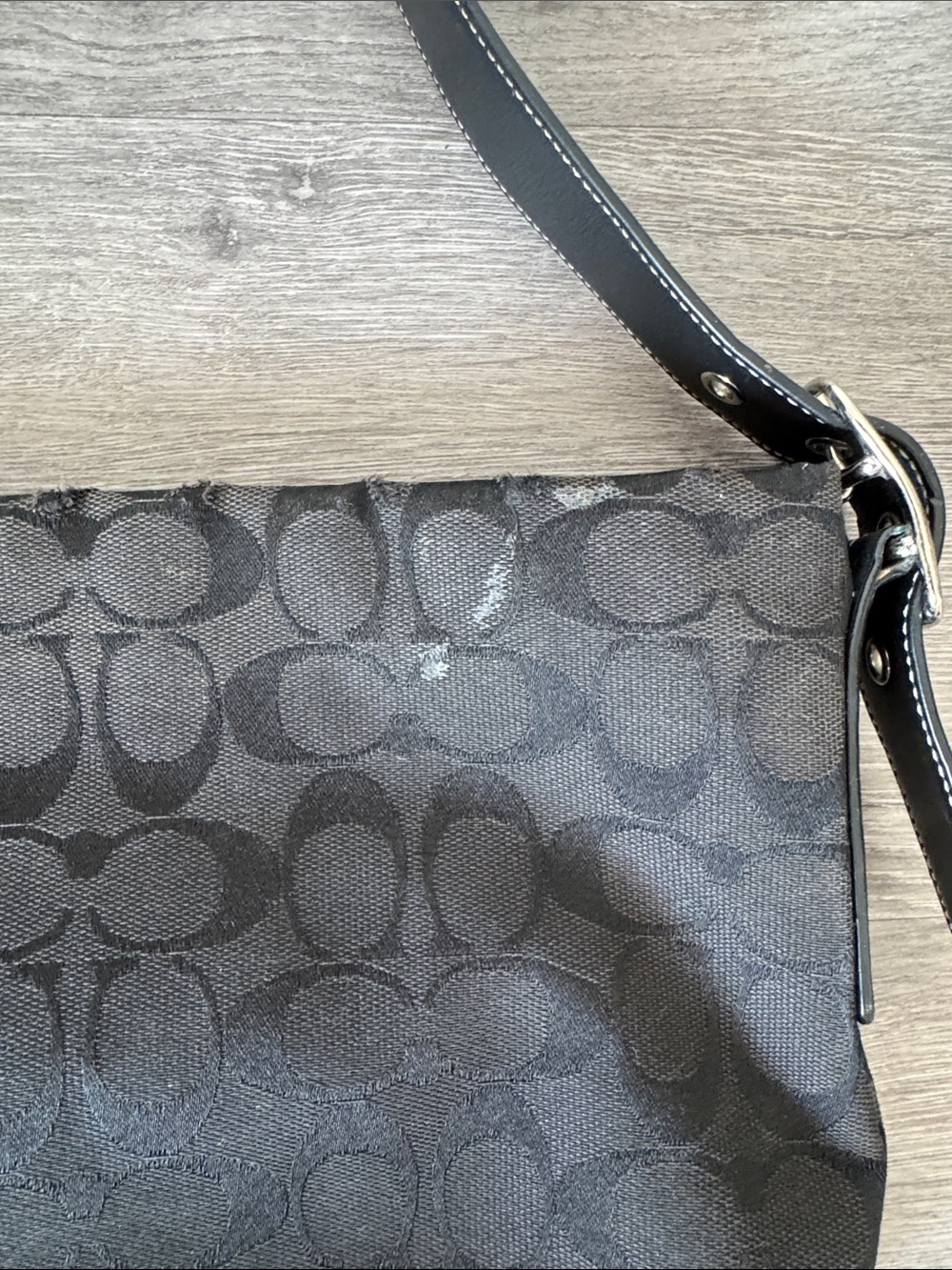 Coach Black Signature Jacquard Logo Shoulder Bucket Bag - Picture 5 of 12